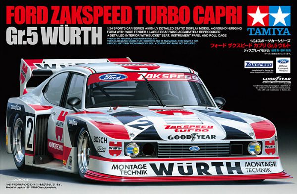 โมเดลรถยนต์ Ford Zakspeed Turbo Capri Gr.5 1/24