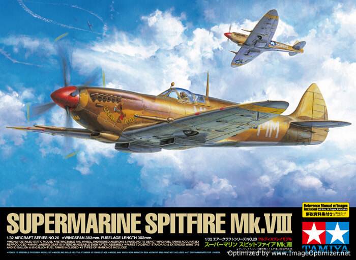 โมเดลเครื่องบินทามิย่า Supermarine Spitfire Mk.VIII 1/32