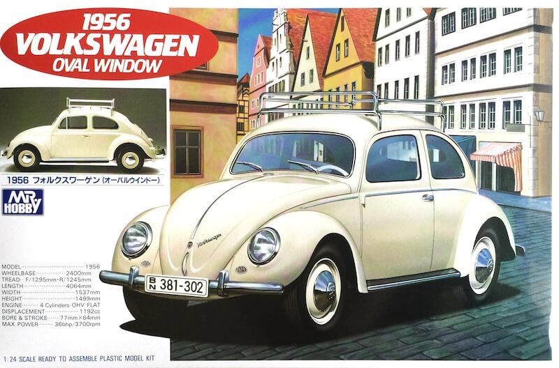 โมเดลรถเต่า บีเทิล 1956 Volkswagen Oval Window 1/24