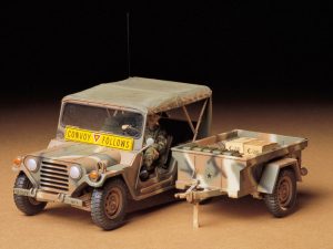 โมเดลรถจี๊บทามิย่า U.S. M151A2 & Cargo Trailer 1/35