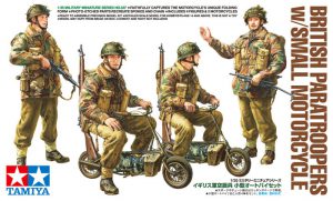 โมเดลฟิกเกอร์ทหารพลร่ม British Paratroopers Motorcycle 1/35
