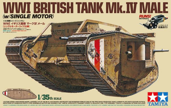 โมเดลรถถัง WWI BRITISH TANK Mk.IV MALE 1/35 (มีมอเตอร์)