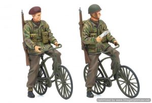 ฟิกเกอร์ทหารอังกฤษ British Paratroopers with Bicycles 1/35