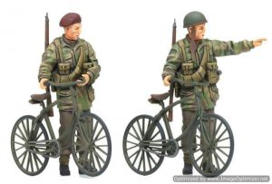 ฟิกเกอร์ทหารอังกฤษ British Paratroopers with Bicycles 1/35