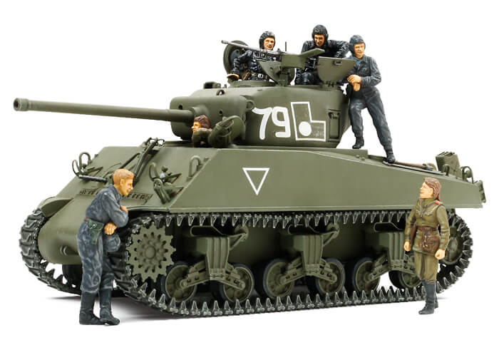 โมเดลรถถัง M4A2 Sherman Red Army 6 Figures 1/35