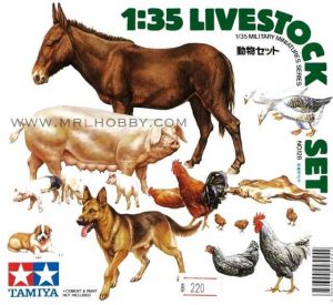 โมเดลฟิกเกอร์หมู หมา กา ไก่ Livestock Set 1/35