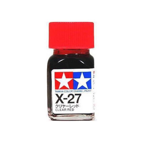 สีสำหรับทาไฟเบรค TAMIYA X-27 CLEAR RED