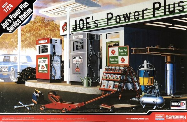 ชุดโมเดลปั้มน้ำมัน JOE's Power Plus Service Station 1/24