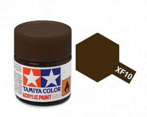 สีสูตรน้ำ สีน้ำตาลด้าน TAMIYA XF-10 flat brown