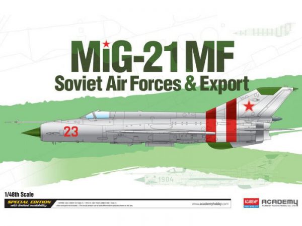 โมเดลเครื่องบิน Academy MIG-21MF/SM Soviet Forces & Export 1/48