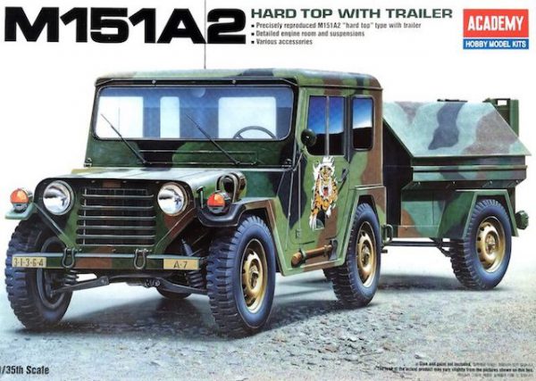 โมเดลรถจิ๊บ AC13012 M151A2 HARD TOP with TRAILER 1/35