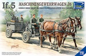 โมเดลรถทหารม้า WWII German IF-5 Horse Drawn MG Wagon