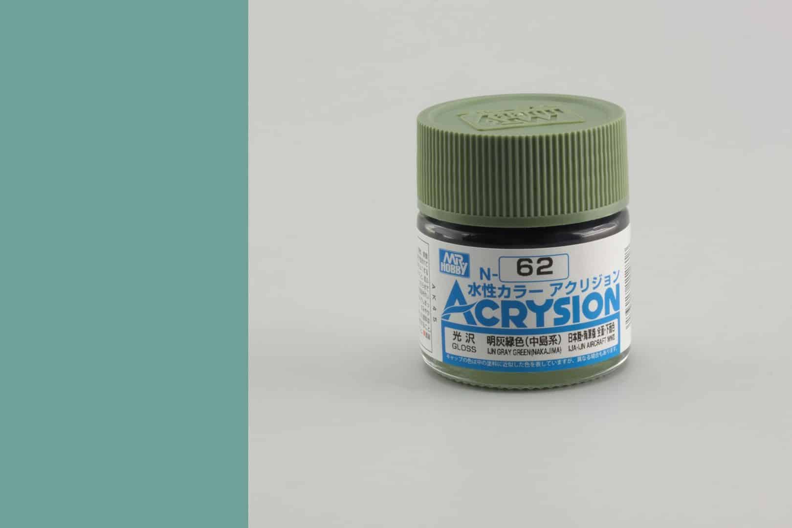 สีสูตรน้ำ Acrysion N62 IJN gray green (Nakajima)