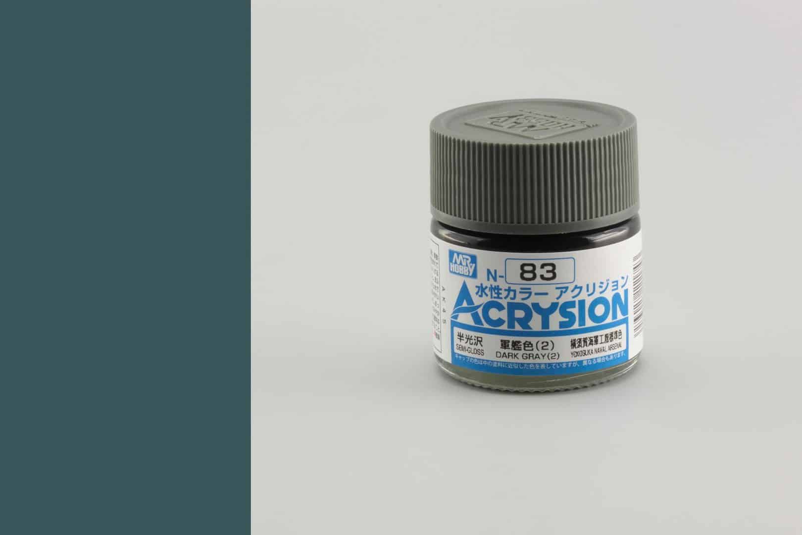 สีสูตรน้ำ Acrysion N83 dark gray (2)