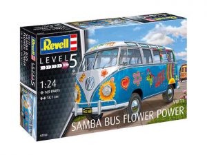 โมเดลรถโฟล์คตู้ VW T1 Samba Bus "Flower Power" 1/24