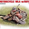 โมเดลฟิกเกอร์ทหาร U.S. MOTORCYCLE WLA w/RIFLEMAN 1:35