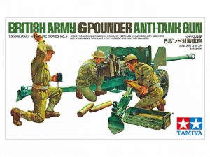 โมเดลฟิกเกอร์และปืนใหญ่ BRITISH ARMY 6POUNDER ANTI-TANK GUN 1:35