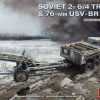 โมเดลรถบรรทุกโซเวียต MI35272 SOVIET 2T 6X4 TRUCK & 76-mm USV-BR GUN