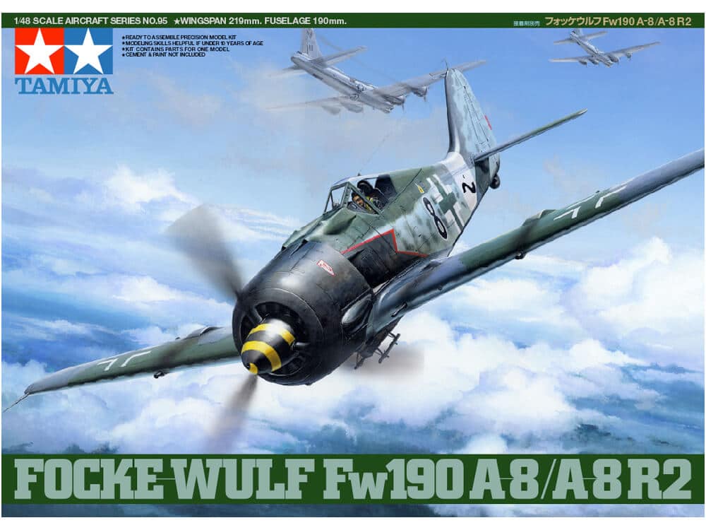 โมเดลเครื่องบิน TAMIYA 61095 Focke-Wulf Fw190 A-8/A-8 R2 1/48