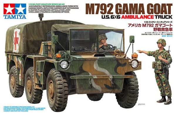 โมเดลรถบรรทุกทหาร M792 Gama Goat U.S. 6 x 6 Ambulance 1/35