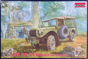 โมเดลรถทหาร Roden Dodge M37 ¾ton 4×4 Cargo Truck 1/35