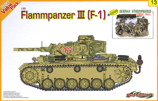 โมเดลรถถัง Dragon DR9113 Flammpanzer III 1/35