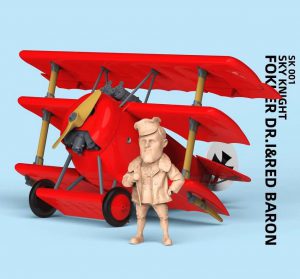 โมเดลเครื่องบิน SUYATA Fokker Dr.1 & Red Baron
