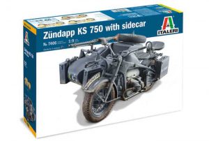 โมเดล Italeri 7406 ZUNDAPP KS 750 with Sidecar 1/9