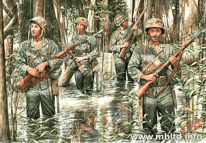 MB3589 US Marines in Jungle (Pacific War) WWII Era