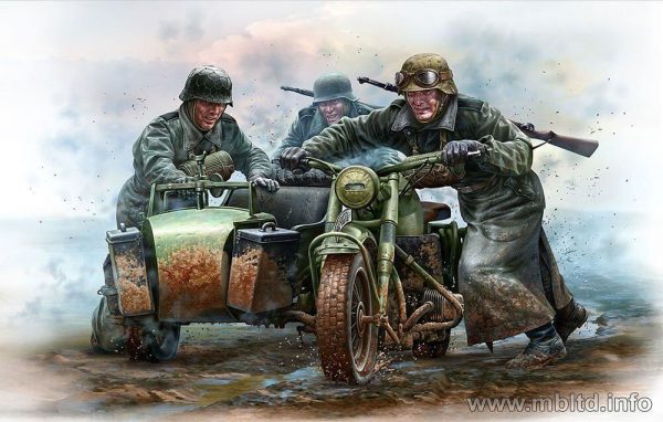 MB35178 GERMAN MOTORCYCLISTS WWII ERA 1/35