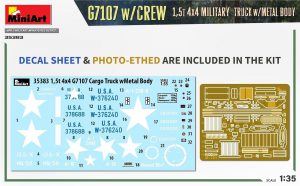 MI35383 G7107 w CREW 1 5t 4X4 CARGO TRUCK w METAL BODY 1/35