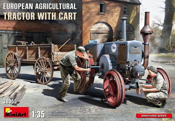 MI38055 EUROPEAN AGRICULTURAL TRACTOR WITH CART