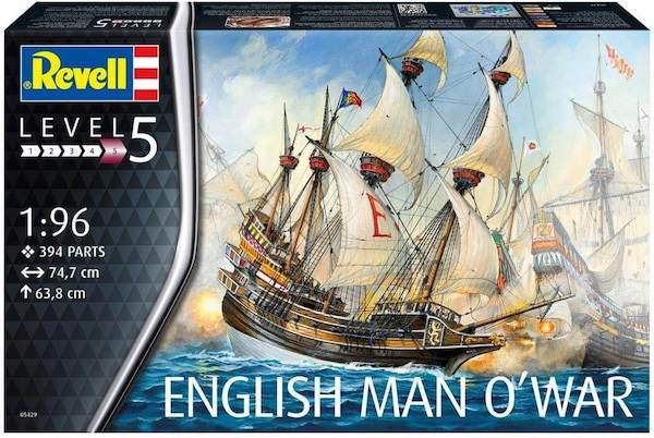 โมเดลเรือโบราณ Revell English Man O War 1/96