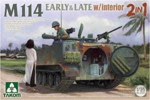 โมเดลรถถัง M114 Armored Recon Car Early and Late 1/35