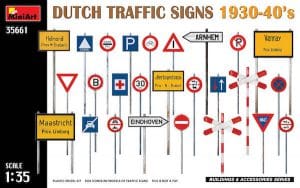 โมเดลป้าย MINIART 35661 Dutch Traffic Signs 1930-40s 1/35