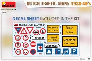 โมเดลป้าย MINIART 35661 Dutch Traffic Signs 1930-40s 1/35