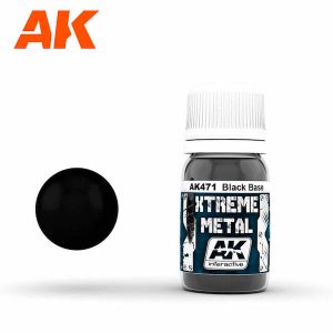 สีเมทัลลิกคุณภาพ AK471 XTREME METAL BLACK BASE 30ML