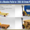 Gecko 35GM0034 5t Pallet Truck & Wooden Pallet w-200L Set 1/35