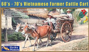 ฟิกเกอร์ Gecko 35GM0110 60's-70's Vietnamese Farmer Cattle Cart Set 1/35
