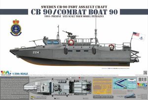 โมเดลเรือรบสวีเดน Sweden CB-90 FDST Assault Craft CB 90/Combat Boat 90 1/35