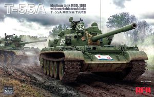 โมเดลรถถัง RFM T-55A Medium Tank Mod 1981 with WorkableTrack Links 1/35