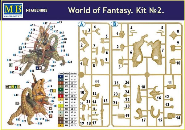โมเดลฟิกเกอร์ MB24008 World of Fantasy. Kit No.2 1/24