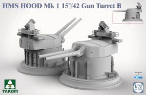โมเดลป้อมปืนเรือ TAKOM 5020 HMS HOOD Mk 1 15"/42 Gun Turret B 1/72