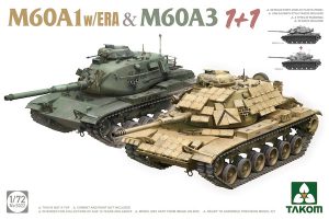 โมเดลรถถัง TAKOM 5022 M60A1 w/ERA & M60A3 1+1 สเกล 1/72